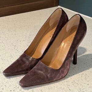 GORGEOUS Gucci Snakeskin Heels/Pumps - VINTAGE 1990's in AMAZING SHAPE - Sz 7B